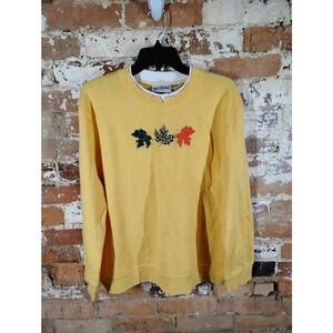 Vtg Speculation Woman Sweatshirt Sz PXL Embroidered Pumpkin Autumn